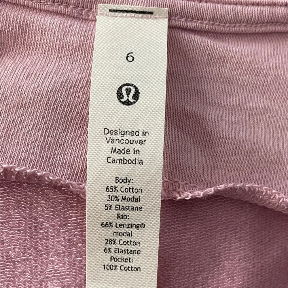 Lululemon French Terry V-Neck Romper Pink Peony